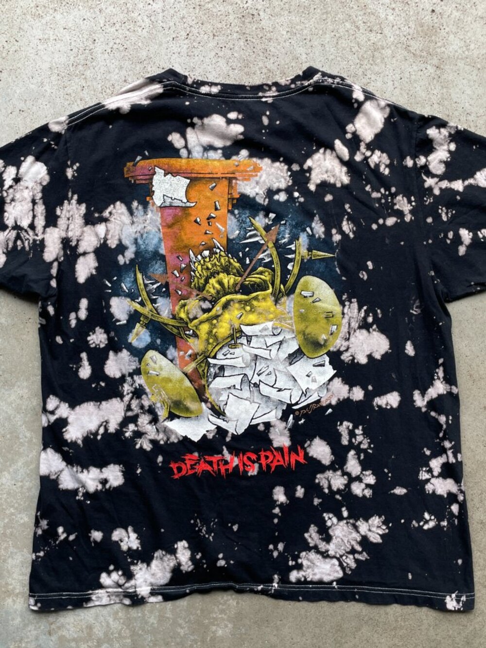 Metallica 04’ Life Is Pain Death Is Pain Tick Tock T-Shirt Acid Wash Size XL - Picture 2 of 5